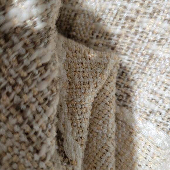 Vintage Nikos HandWoven Top Beige Tan Fiber Arts Asymmetrical Sweater Size Small - Picture 6 of 12